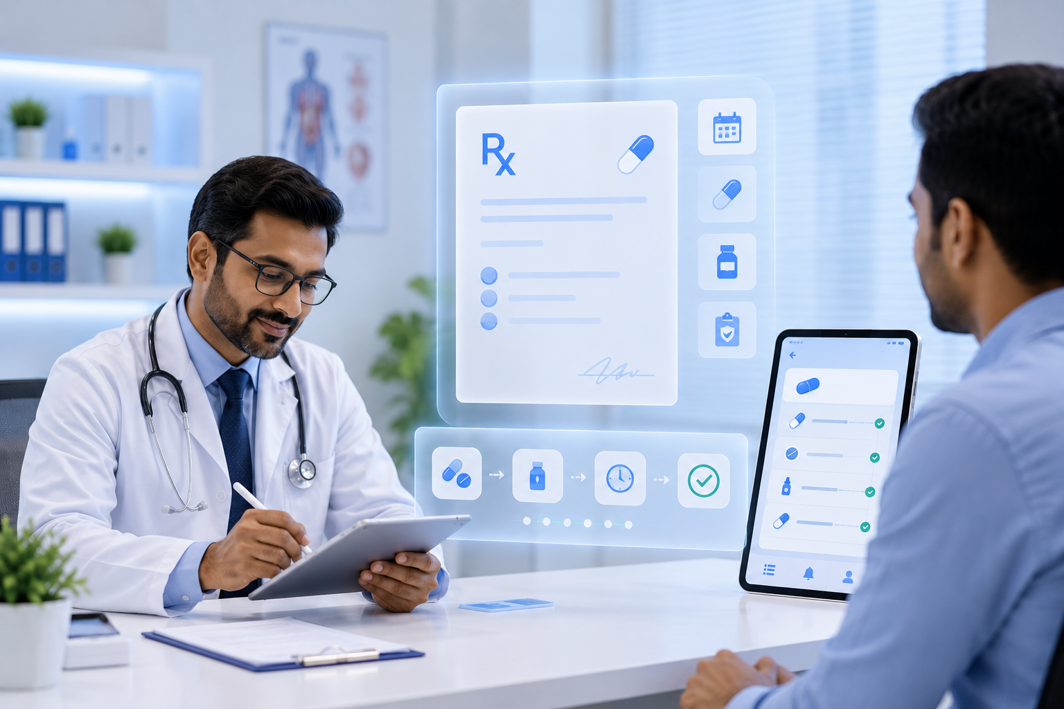 Digital prescription system visual for hospital and clinic doctors